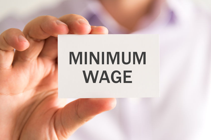 Minimum Wage change 1st April 2018